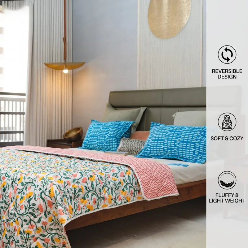 Urban Space Kashmir Reversible Dohar (Peach) - 120 GSM media 5