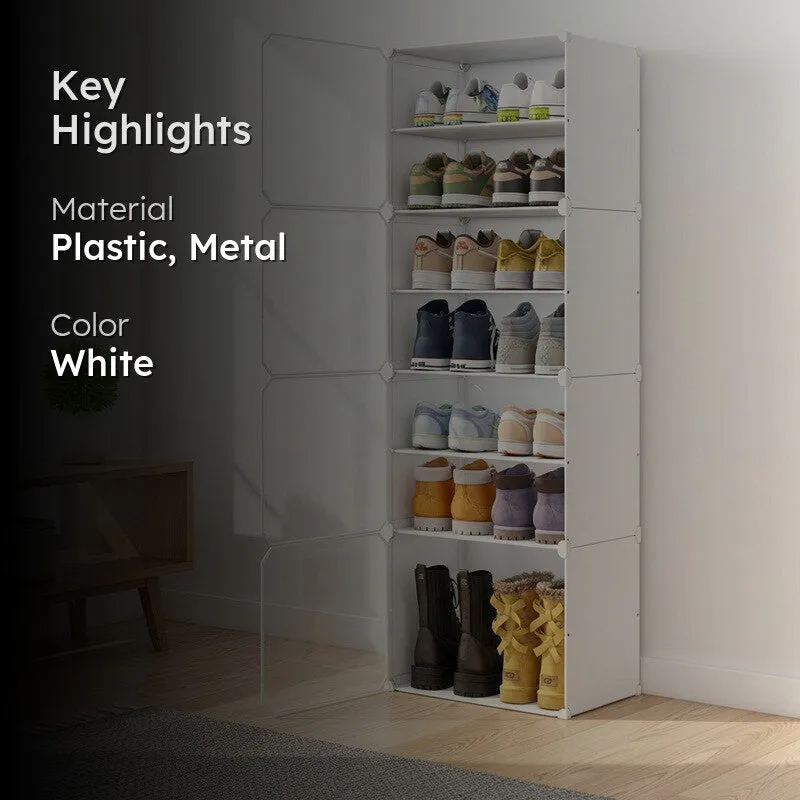 StepWise White Plastic & Metal Shoe Racks media 2