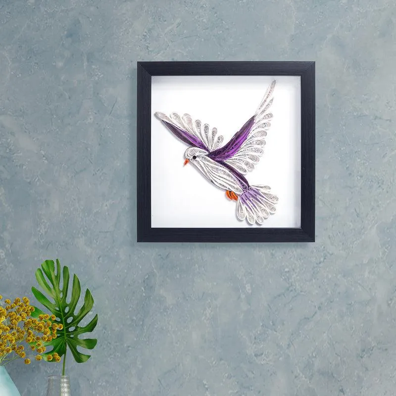 Dove Flight Handcrafted Wall Art - Black media 1