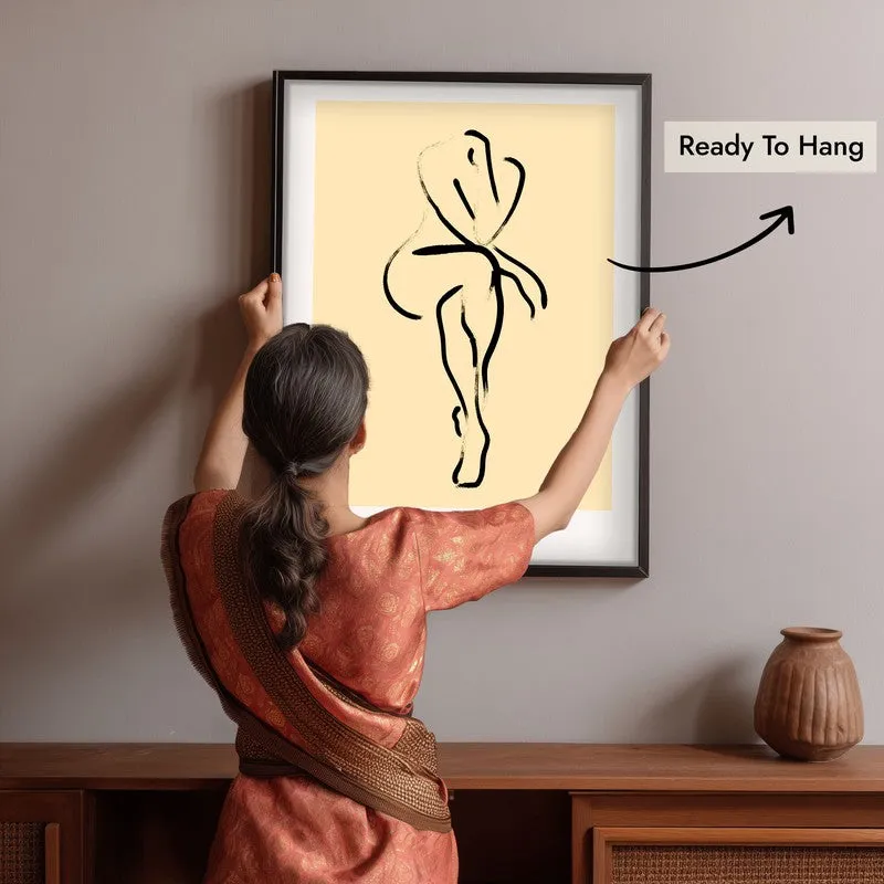 Grace Unfolded Canvas Wall Painting With Black Frame media 6