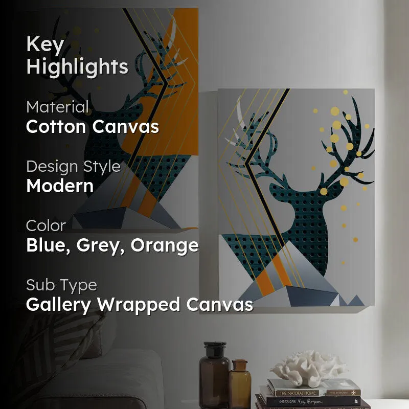 Vaughn Stag Wall Art - Set Of Two media 2