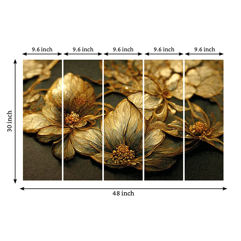 Auric Fiora III Canvas Wall Art - Set Of Five media 8