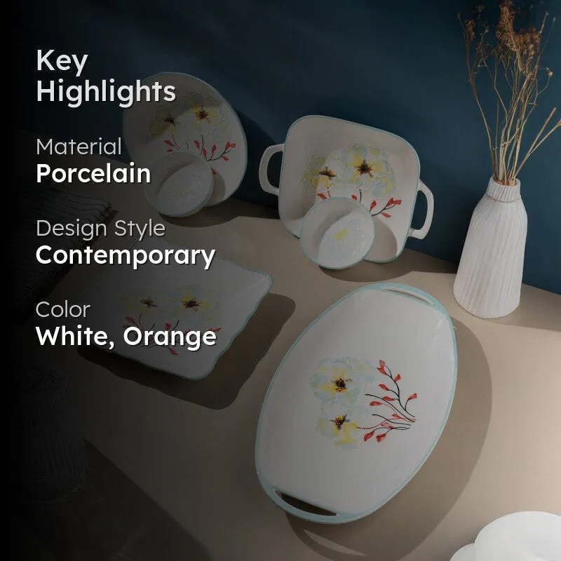 Saffron I Porcelain Snack Set - Six Piece Set media 2