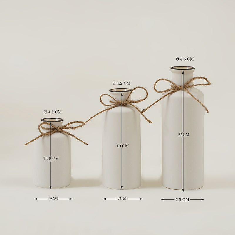 Alnira Bottle Vase (White) - Set Of Three media 5