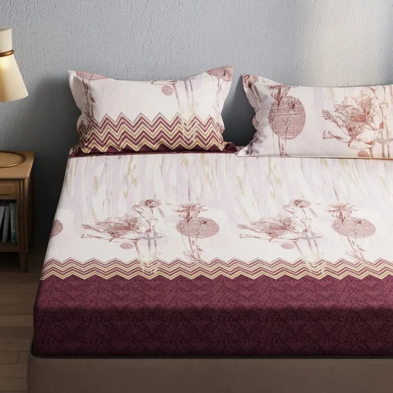 Wyril Bedsheet (Maroon) - 115 GSM media 4
