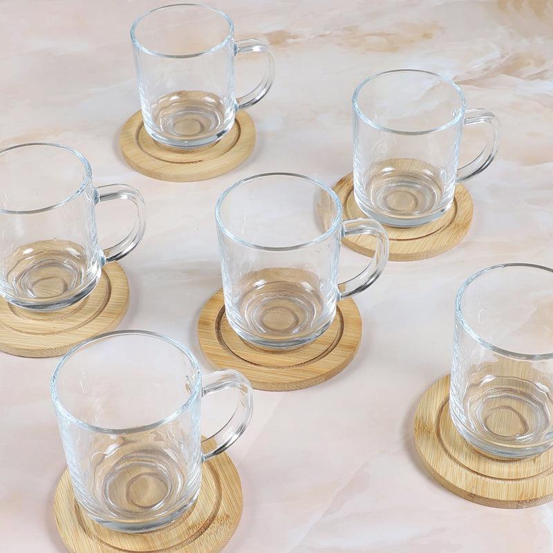 Ethan Glass Tea Cup (180 mL Each) -  Set of Six media 6