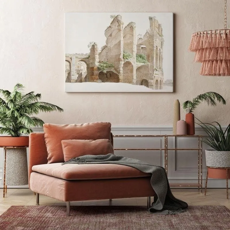 Colosseumt Te Rome Canvas Painting - Joseph August Knip - Gallery Wrap media 3