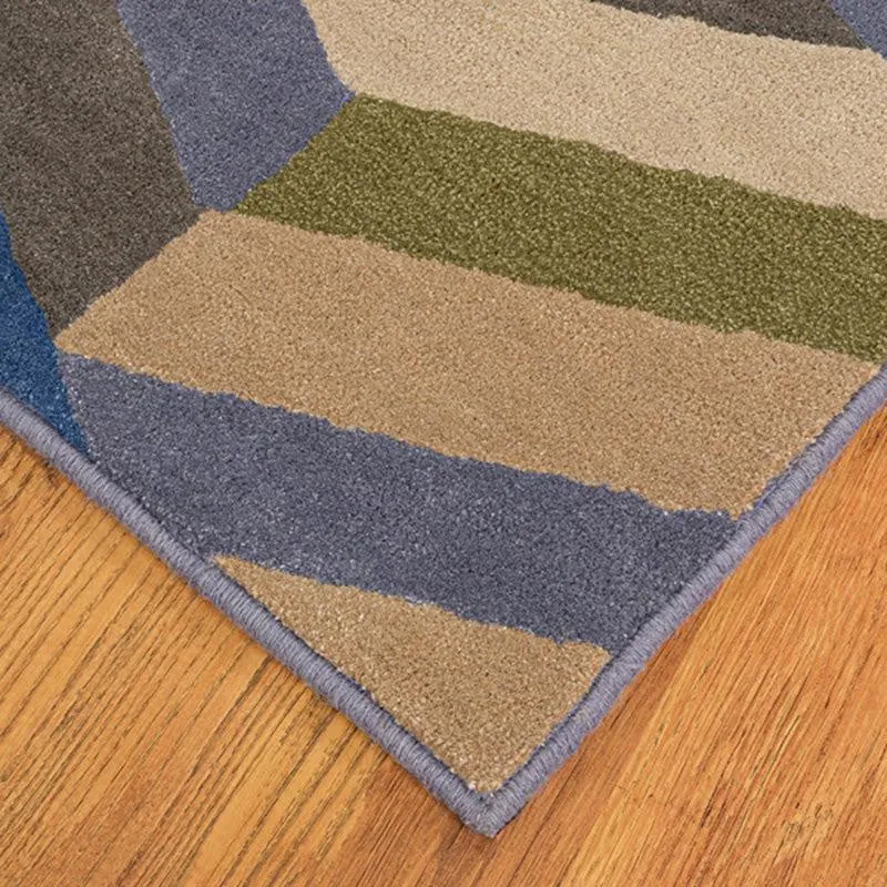 Elpenor Hand Tufted Geometric Wool & Nylon Carpet - Turquoise media 7