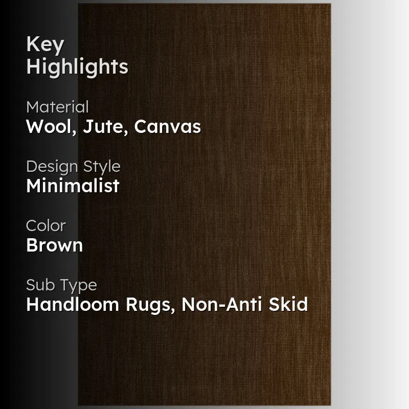 Ethereal Hand Loomed Wool Rug - Dark Brown media 2