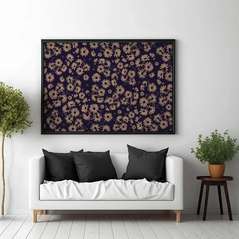 Flowers At Dawn Canvas Wall Painting - Black Frame media 3