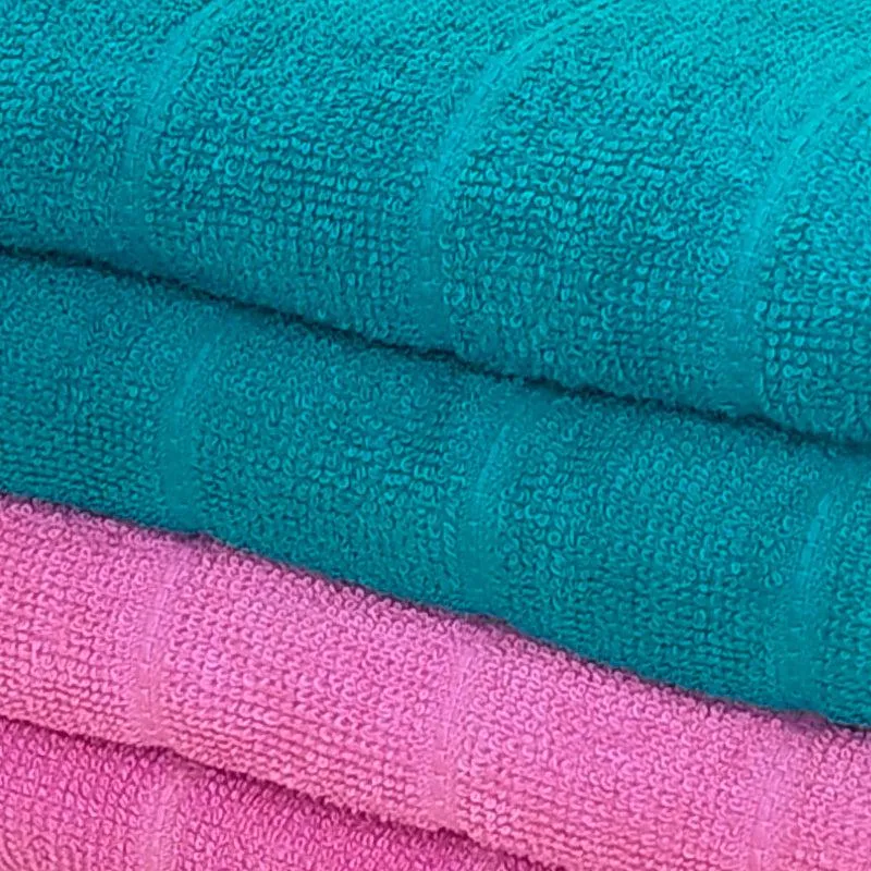 Sarda Bath Towel (Aqua & Purple) - Set Of Two media 4