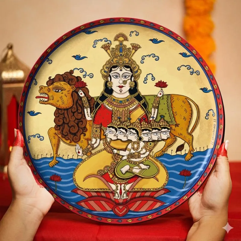 Nava Shakti Metal Wall Plates - Set of Nine media 6