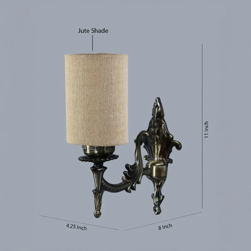 Vista Edrel Cylindrical Fabric & Metal Wall Lamp - Beige media 5