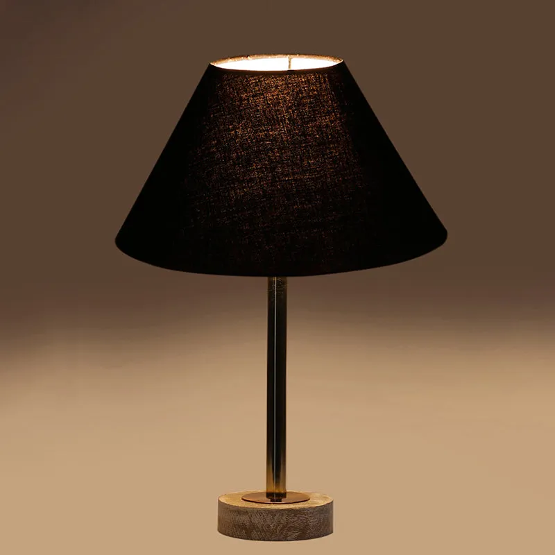 Cotin II Rodin Wooden Table Lamp - Black,Gold,White media 6