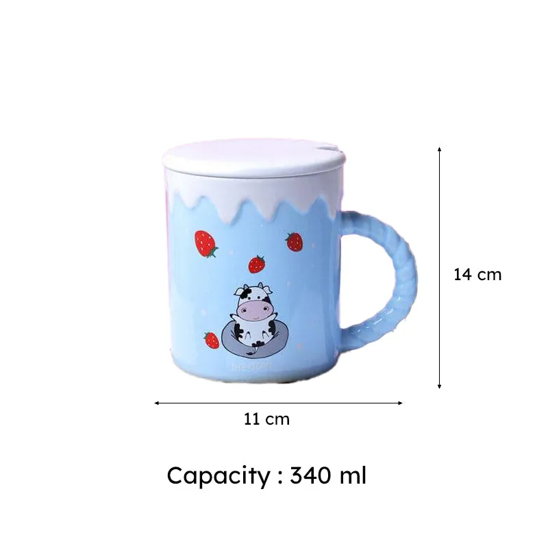 Happy Ceramic Coffee Mug (340 mL) media 4