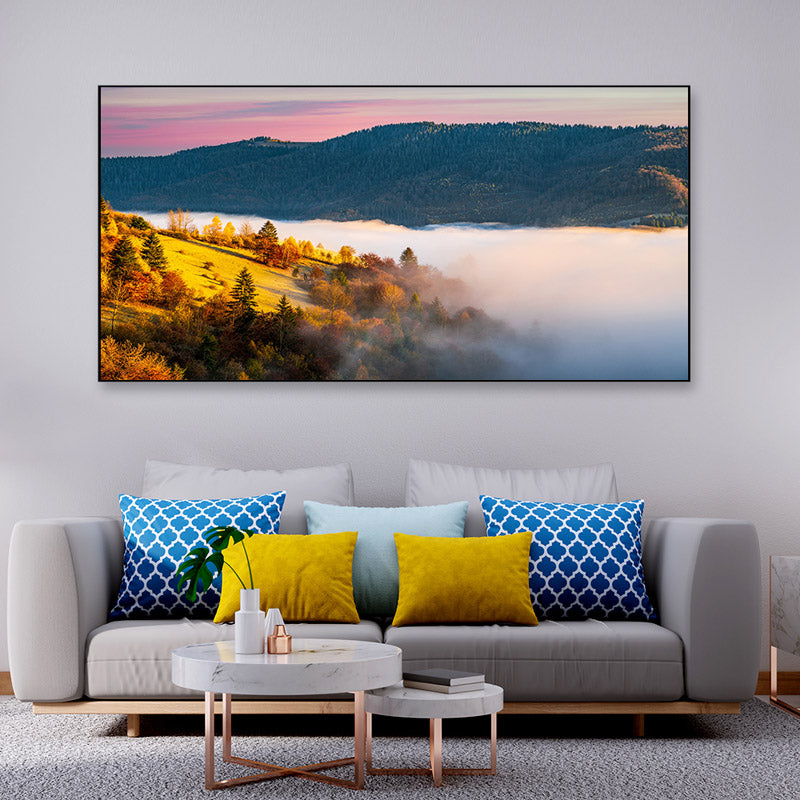 Magical Misty Valley Canvas Wall Painting