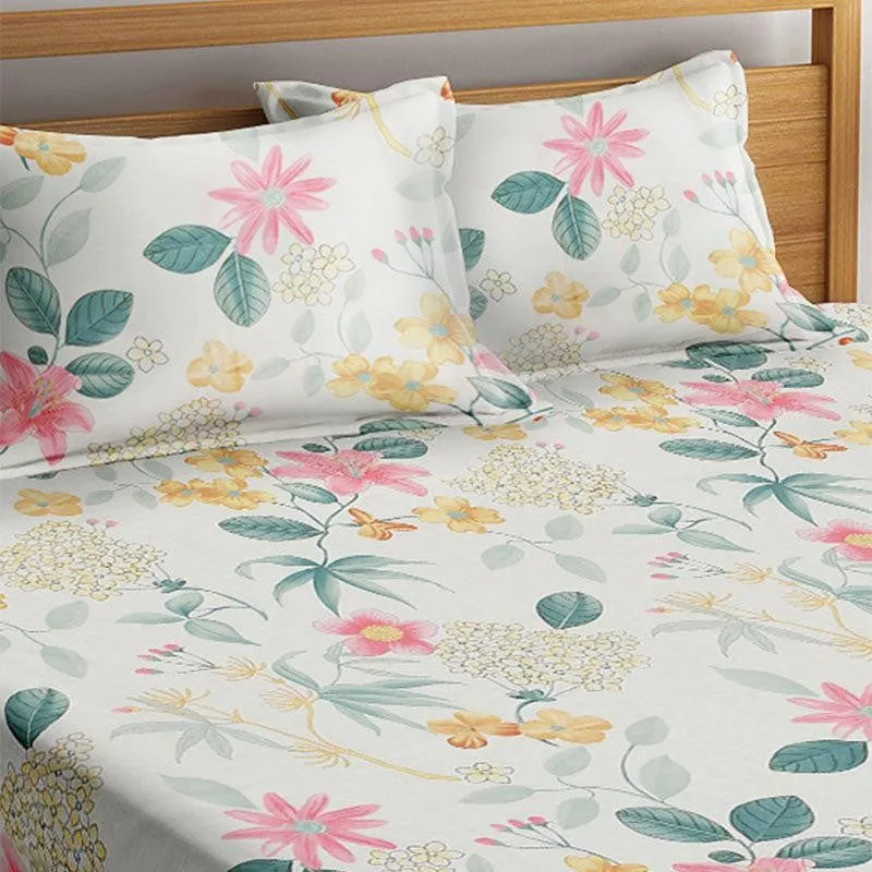 Avena Floral Cotton Bedsheet - 210 TC media 6