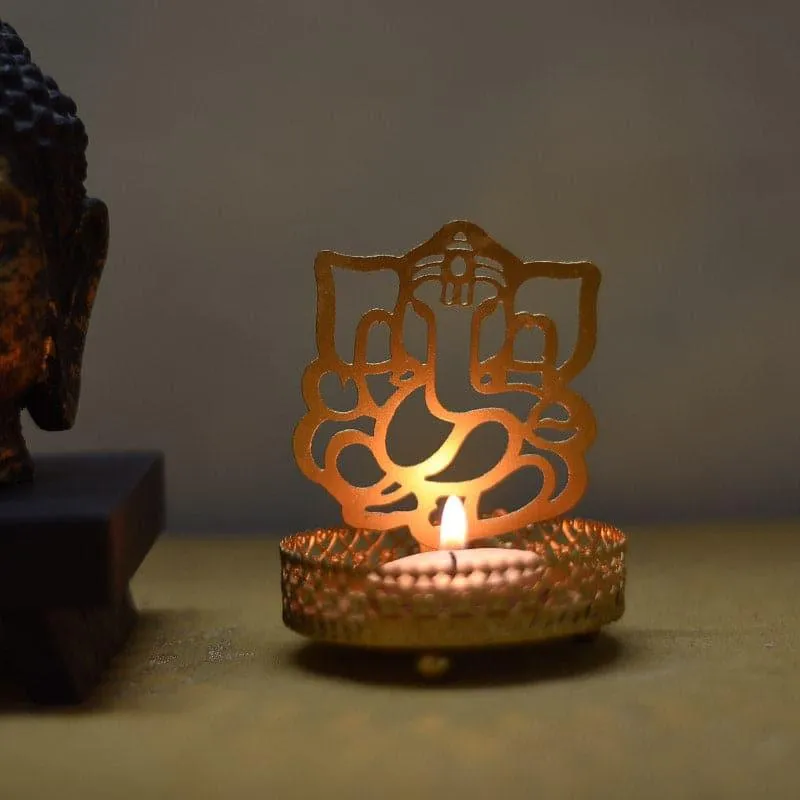 Shri Ganesha Tealight Candle Holder media 3