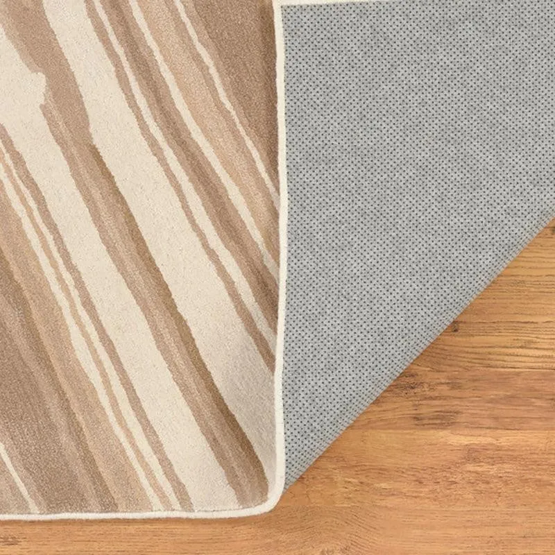 Thoth Hand Tufted Abstract Wool & Nylon Carpet - Beige media 5