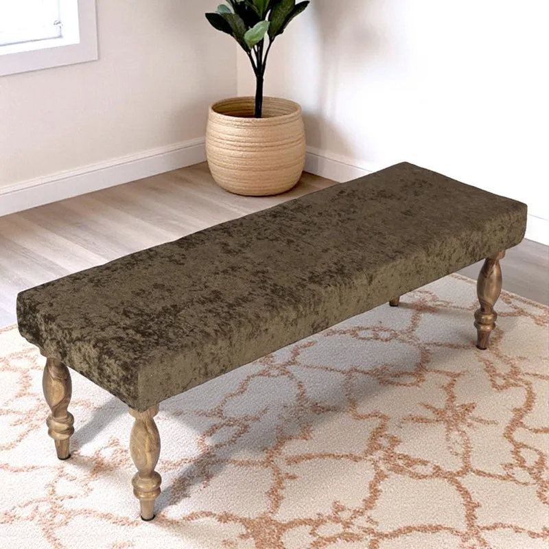 Alvino Sheesham Wooden Bench - Green media 1