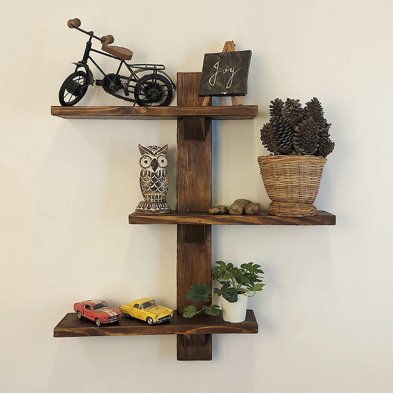 Rustiq Wooden Wall Shelf Organiser media 4