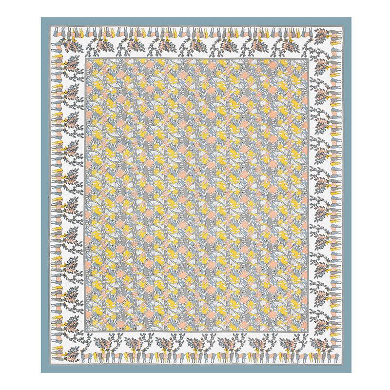 Ratna Radiance Floral Cotton Bedsheet (Yellow) - 150 TC media 4