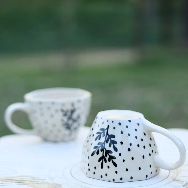 Bettina Ceramic Tea Cup (200 mL)/White,Black) - 5