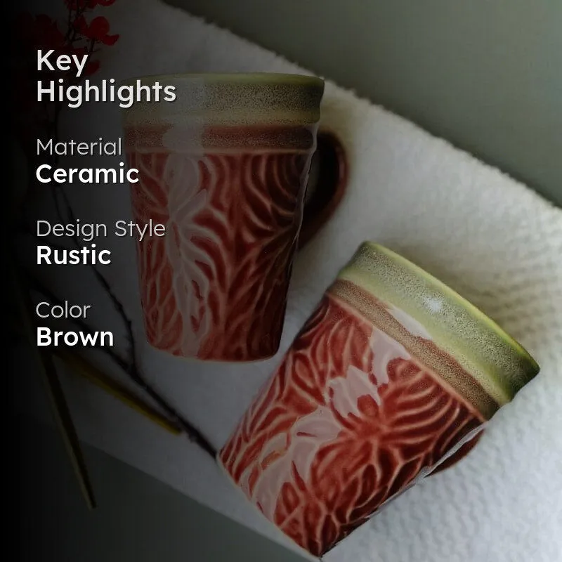 Mari Ceramic Coffee Mug (300 mL Each) - Set of Two media 2