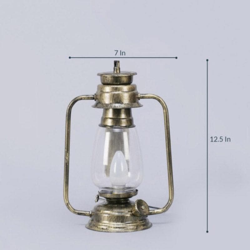 Faris Lantern Glass Table Lamp - Metallic media 4