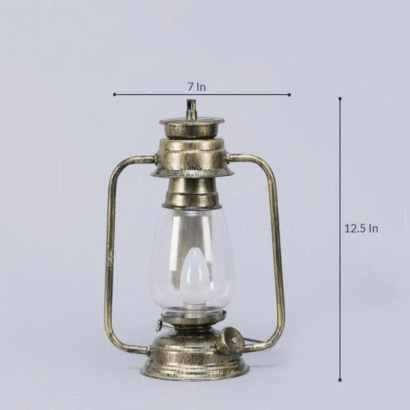 Faris Lantern Glass Table Lamp - Metallic media 4