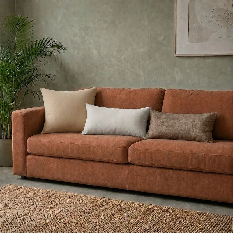 Style Nest Polyester Cushion Cover - Set of Three Self Design Polyester media 1