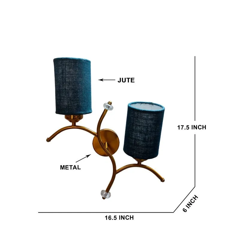 LumiBranch Dual Jute Wall Lamp - Blue media 7