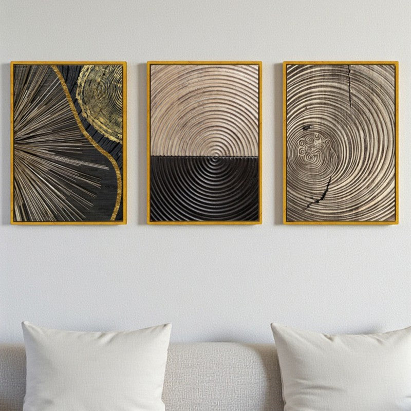 Silvanna Abstract Cotton Canvas Wall Art - Set Of Three media 3