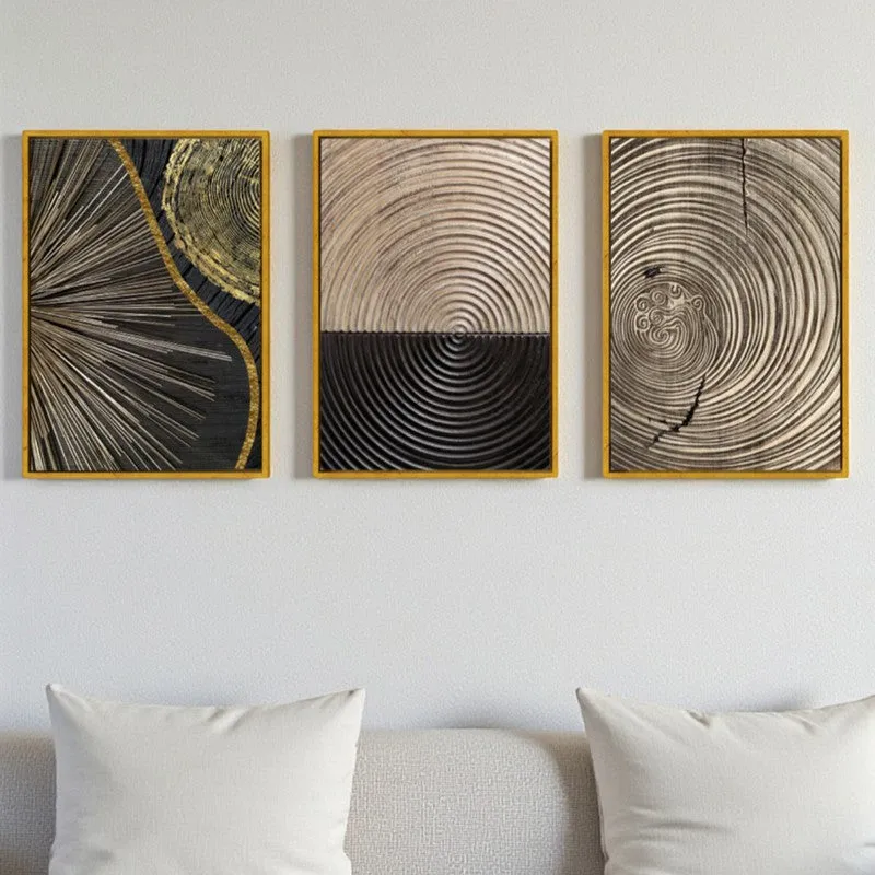 Silvanna Abstract Cotton Canvas Wall Art - Set Of Three media 3