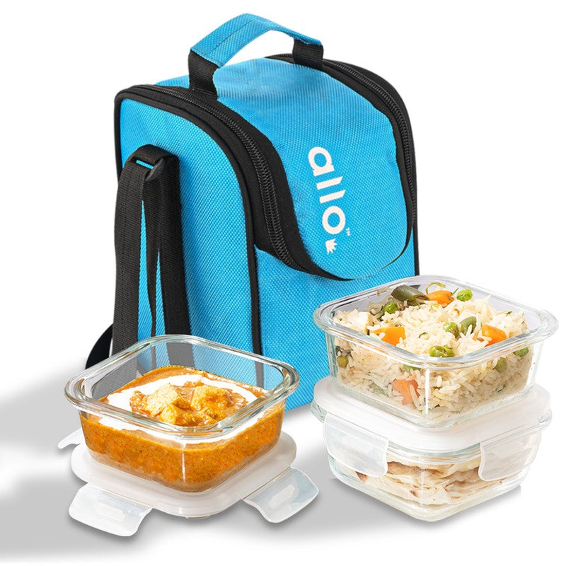 Crunvo Leak Proof Glass Lunch Box (320 mL Each) - Set Of Three media 5