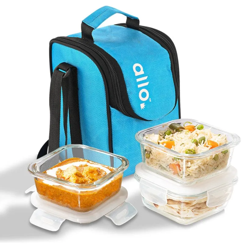 Crunvo Leak Proof Glass Lunch Box (320 mL Each) - Set Of Three media 5