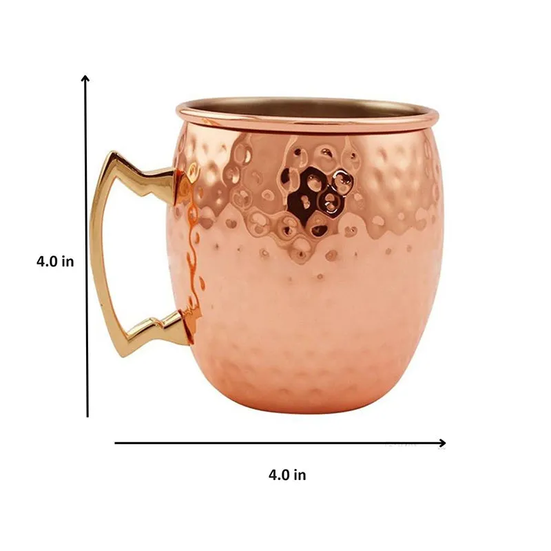 Frost Sip Copper Moscow Mule Drinking Glass (500 mL) - Set Of Two media 9