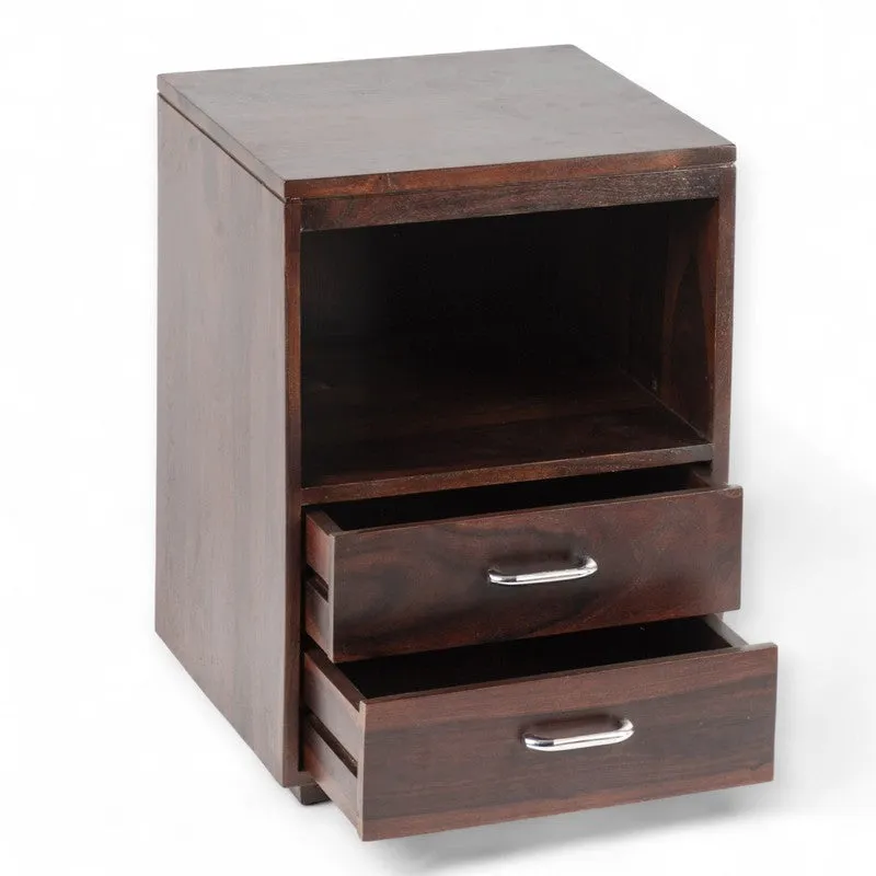 Uverix Sheesham Wooden Side & Bedside Table - Brown media 5