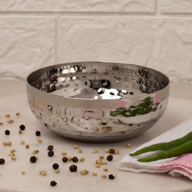 Vintage Charm Hammered Curry Bowl (300 ML) - Set Of Two media 1