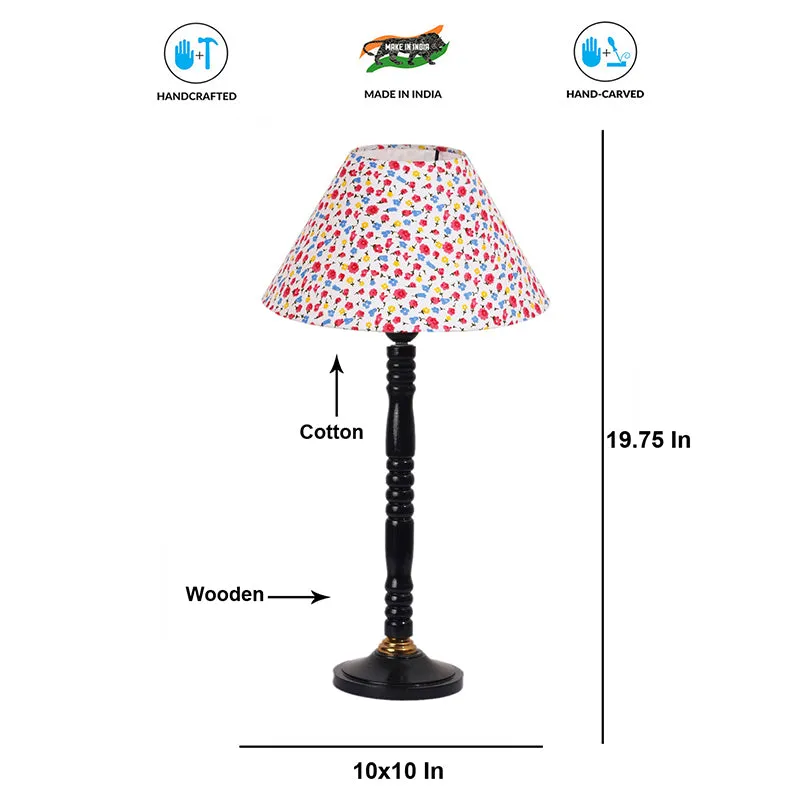 Tiny Fleur Table Lamp With Wooden Base media 4