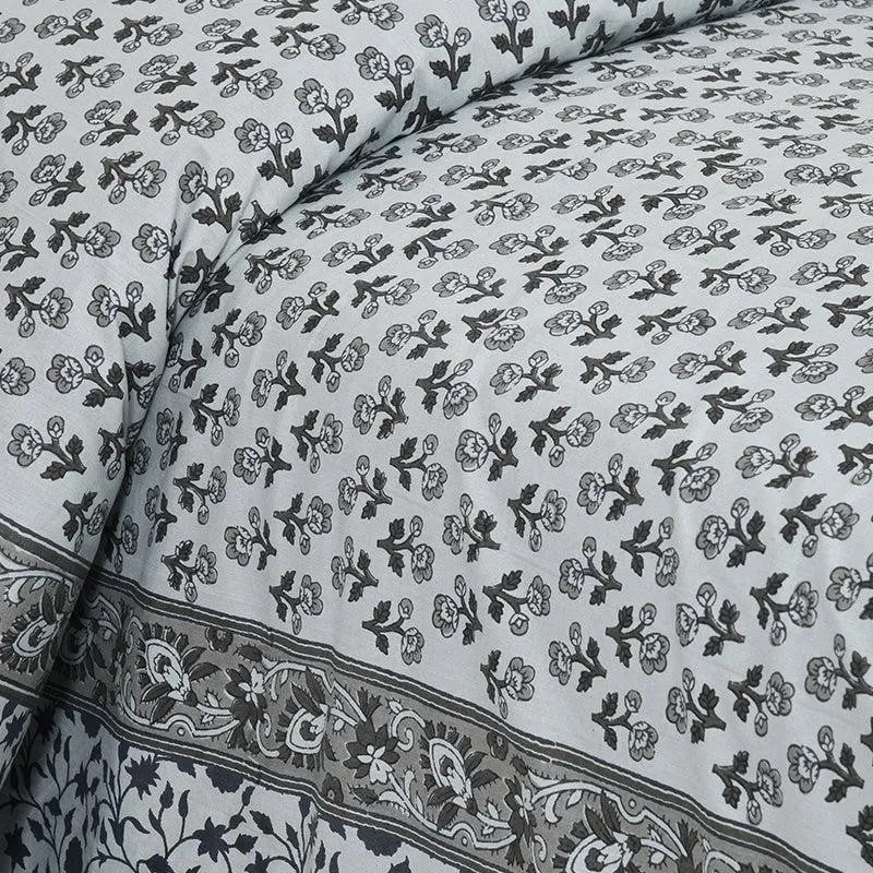 Ginnia Printed Cotton Bedsheet (Blue) - 160 TC media 4