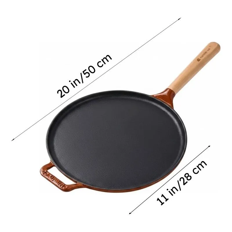 Cumin Co Enamel Cast Iron Dosa Tawa (Rust,Black) - 28 cm media 11