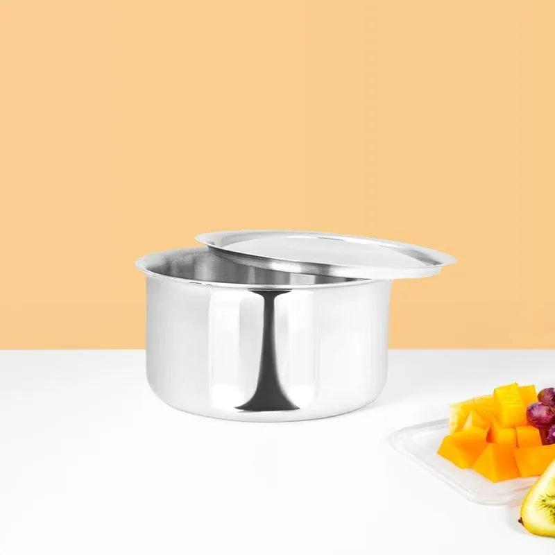Gusto Stainless Steel Pateela With Lid - 3800 mL / 8 Inches media 1