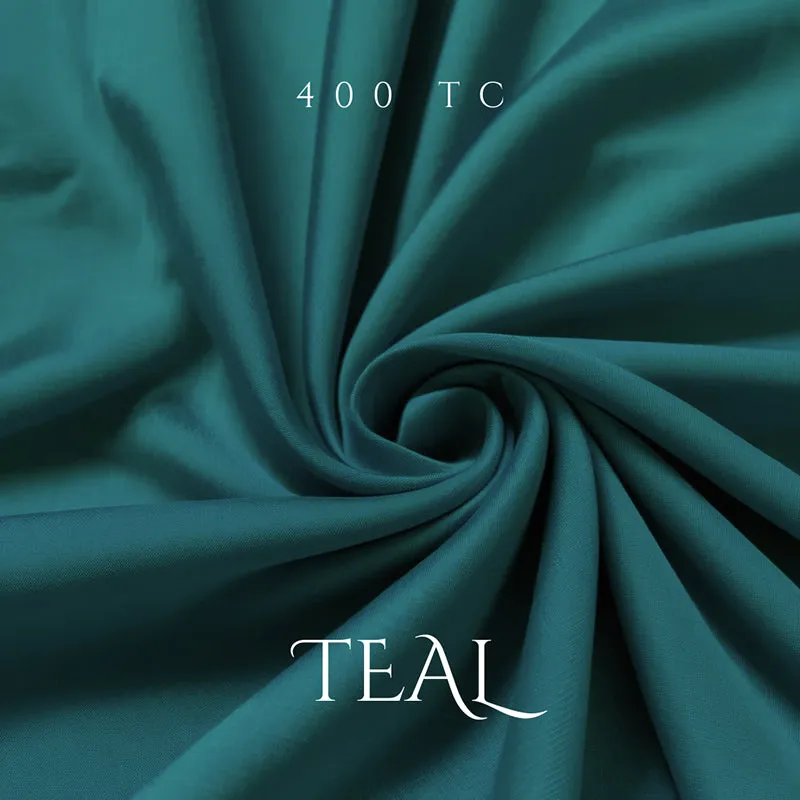 Moonweave Solid Cotton Bedsheet (Emerald Green) - 400 TC media 6