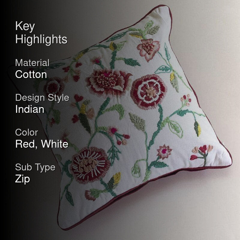 Ismat Embroidered Cushion Cover media 2