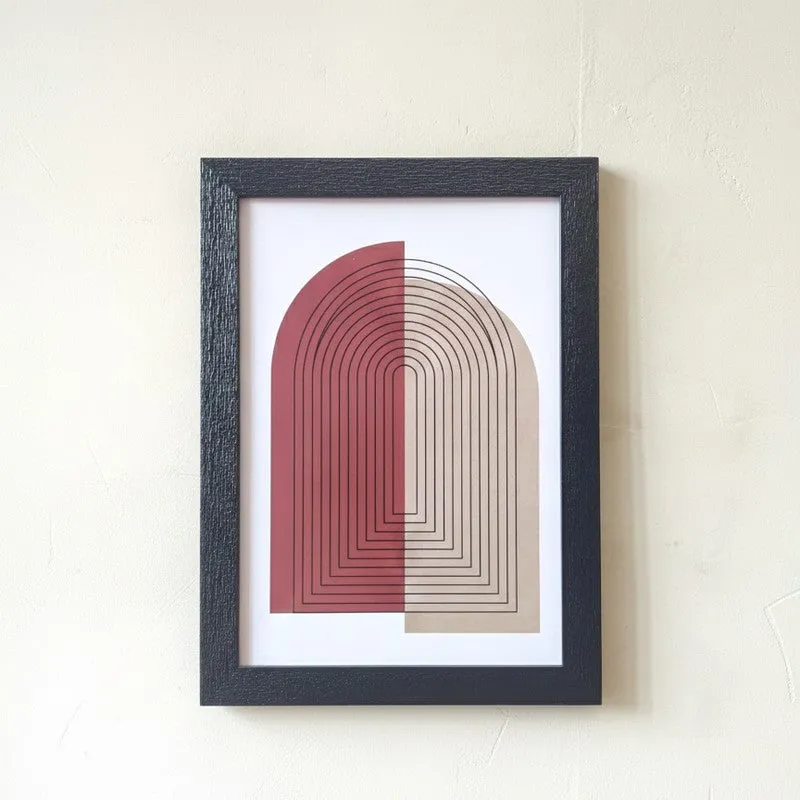 Tranquil Dusk Minimal Wall Painting With Frame - Set Of Three media 6