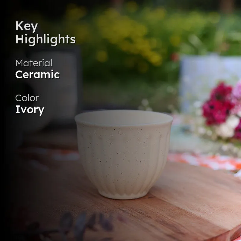 Tazio Ceramic Planter - Cream media 2