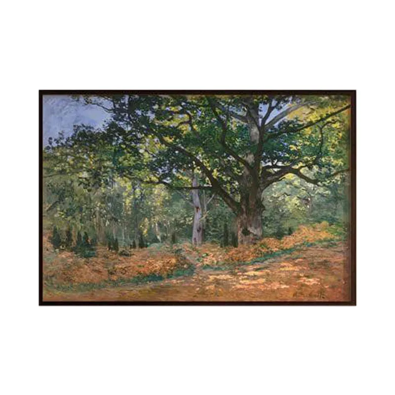 The Bodmer Oak, Fontainebleau Forest By Claude Monet - Black Frame media 6