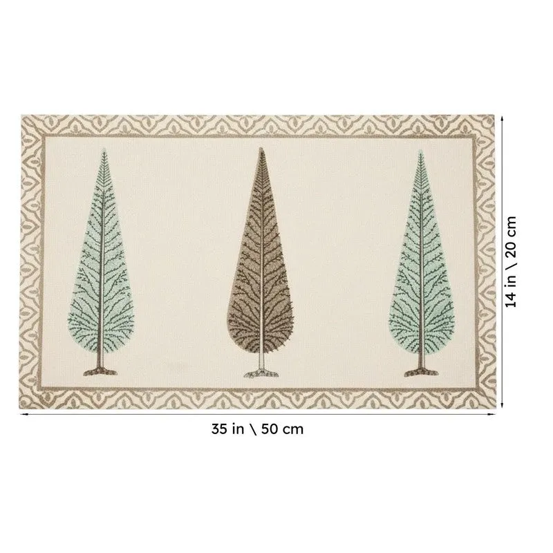 Tropical Leaf Cotton Table Mat (Olive) - Set Of Six media 6