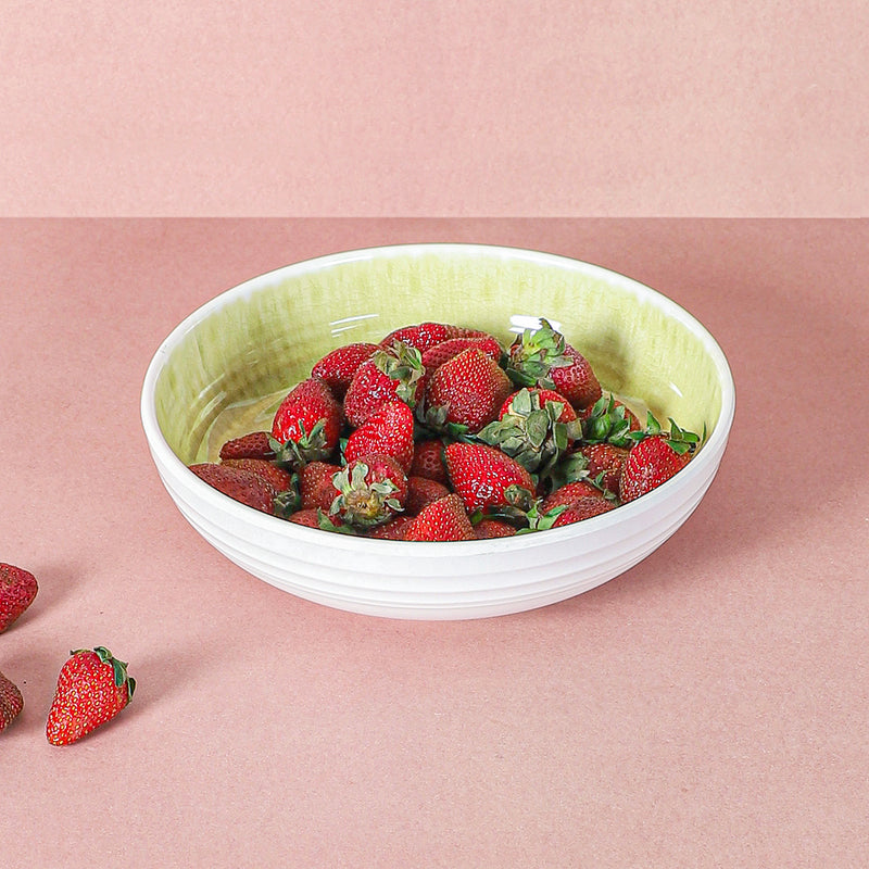 Negua Snack Bowl (White & Light Green) - 1000 ML media 3